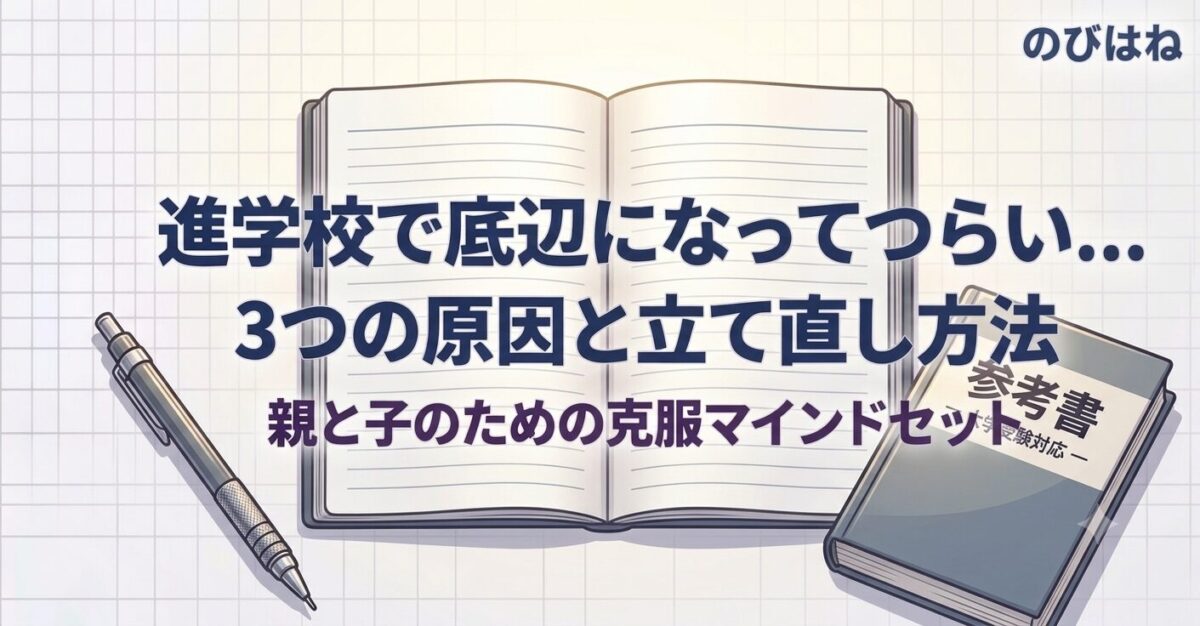 進学校で底辺になってつらい…3つの原因と立て直し方法